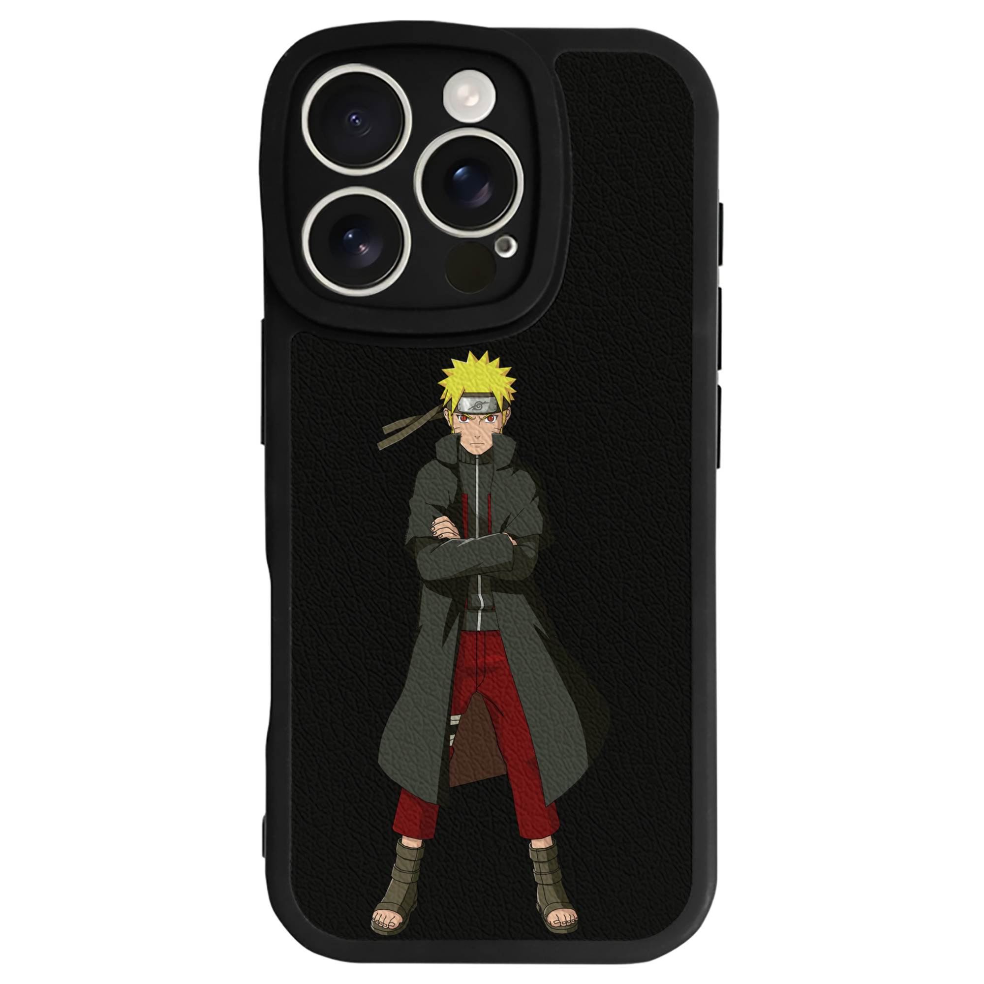 （画像用） NARUTO -ナルト- うずまき ナルト Uzumaki Naruto 【iPhone 16シリーズ対応】シリコンスマホケース（レザー調） 材質：シリコン